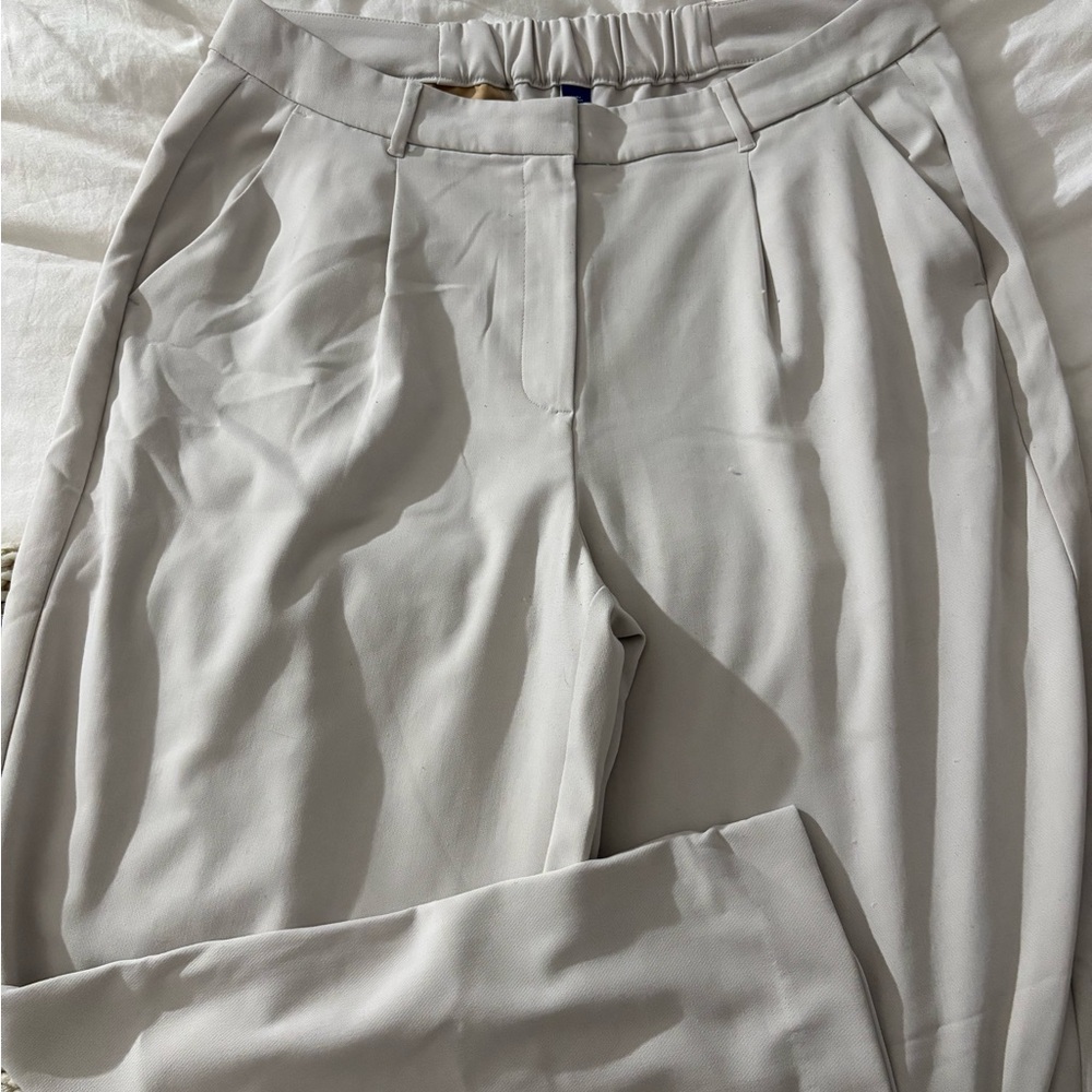 Old Navy Light Gray Wide Leg Trousers